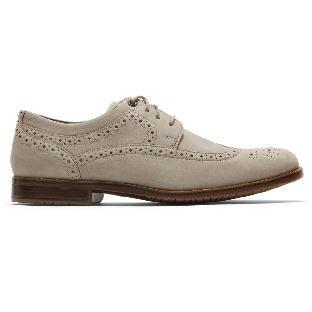 Rockport Mens Oxfords Grey - Style Purpose 3 Wingtip - UK 458-LYWQEV